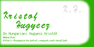 kristof hugyecz business card