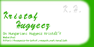 kristof hugyecz business card